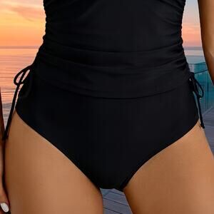 BRAND NEW ~ Women's Black Plus Size Bikini Tankini Swimsuit Bottoms ~ XXL ~ NWT